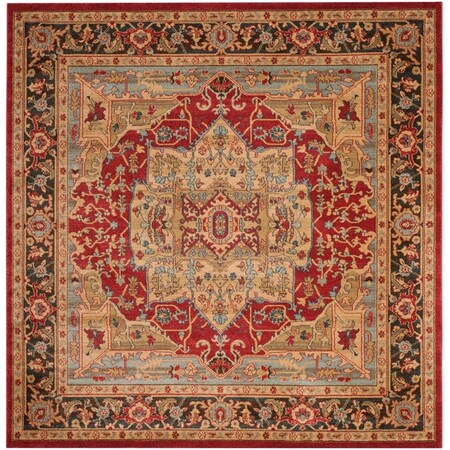 Safavieh Mahal Square Area Rug, Natural and Navy - 6 ft.-7 in. x 6 ft.-7 in. MAH625B-7SQ